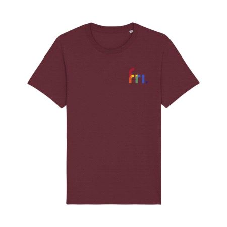 Økologisk T-skjorte, burgunder,S