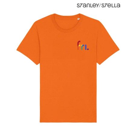 Økologisk T-skjorte, oransje,S